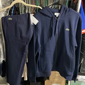 Lacoste Sweatsuit Top and Bottom Navy Blue
